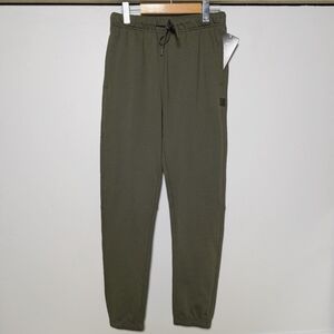 CORY VINES | Men's Olive Elasticized Drawstring Waist Tapered Fleece Jogger